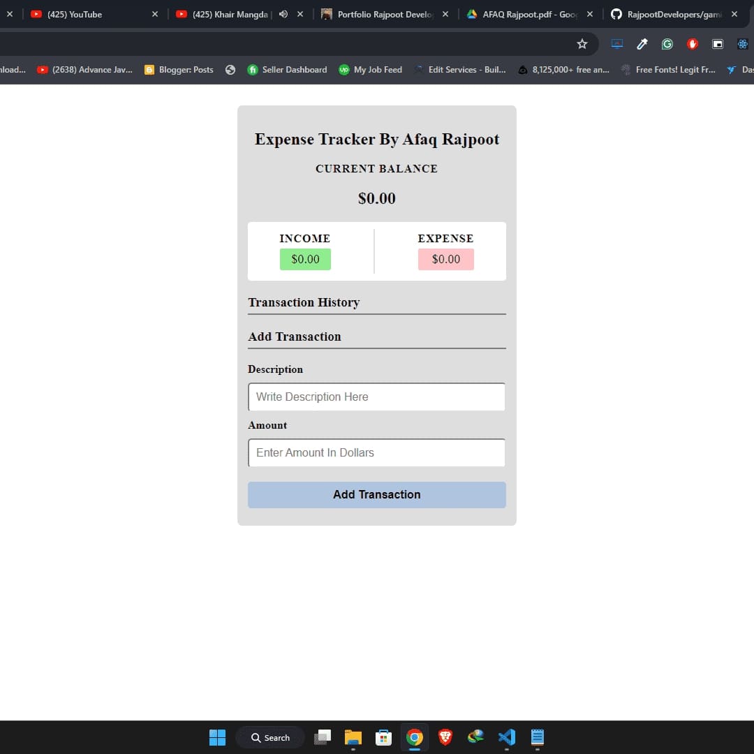 Expense Tracker Website